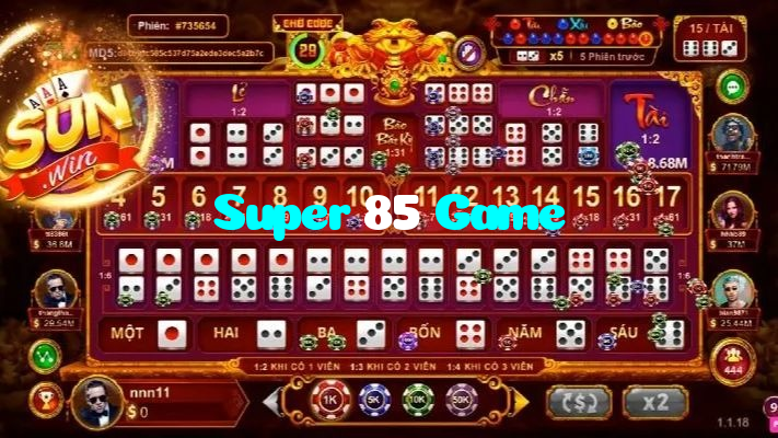 available types of Super 85 Game bet including pre-match live express and system bets
