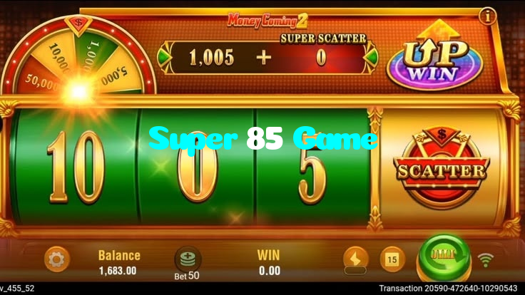 Super 85 Game casino presented on mobile device in Pakistan with slots and live games